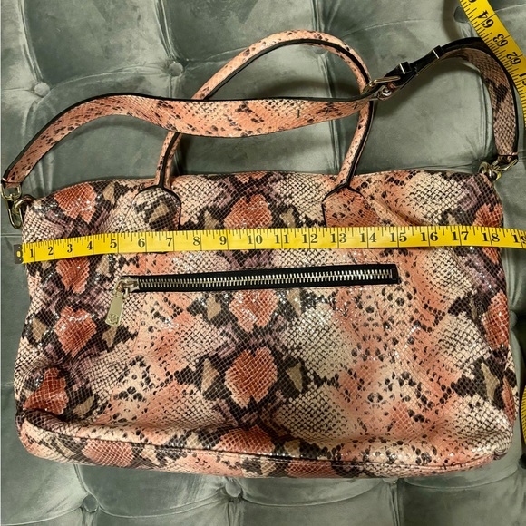 Trina Turk leather snakeskin print handbag NWT - Picture 9 of 11